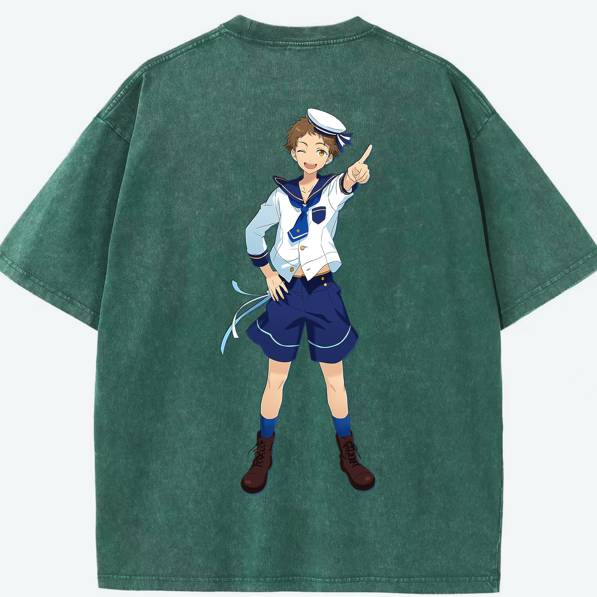 （画像用） あんさんぶるスターズ! Ensemble Stars 綿100% ヴィンテージ風 半袖Tシャツ（背面プリント）